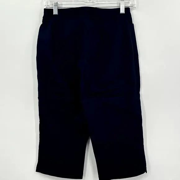 Susan Graver Ultra Stretch Pull-on Pedal Pushers NAVY BLUE Womens Size XS - Picture 5 of 10